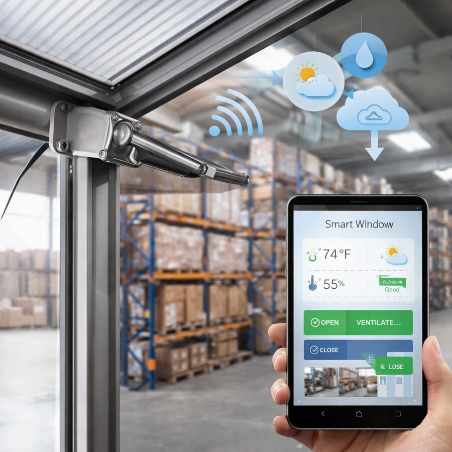 Industrial automation smart window control hardware by Knowx Innovations