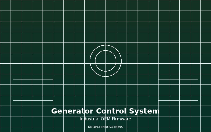 Embedded control system and firmware for heavy-duty industrial generators by Knowx Innovations
