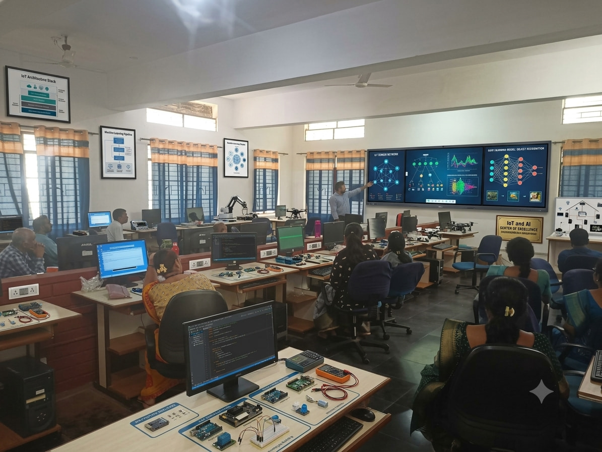Integrated IoT and AI lab setup