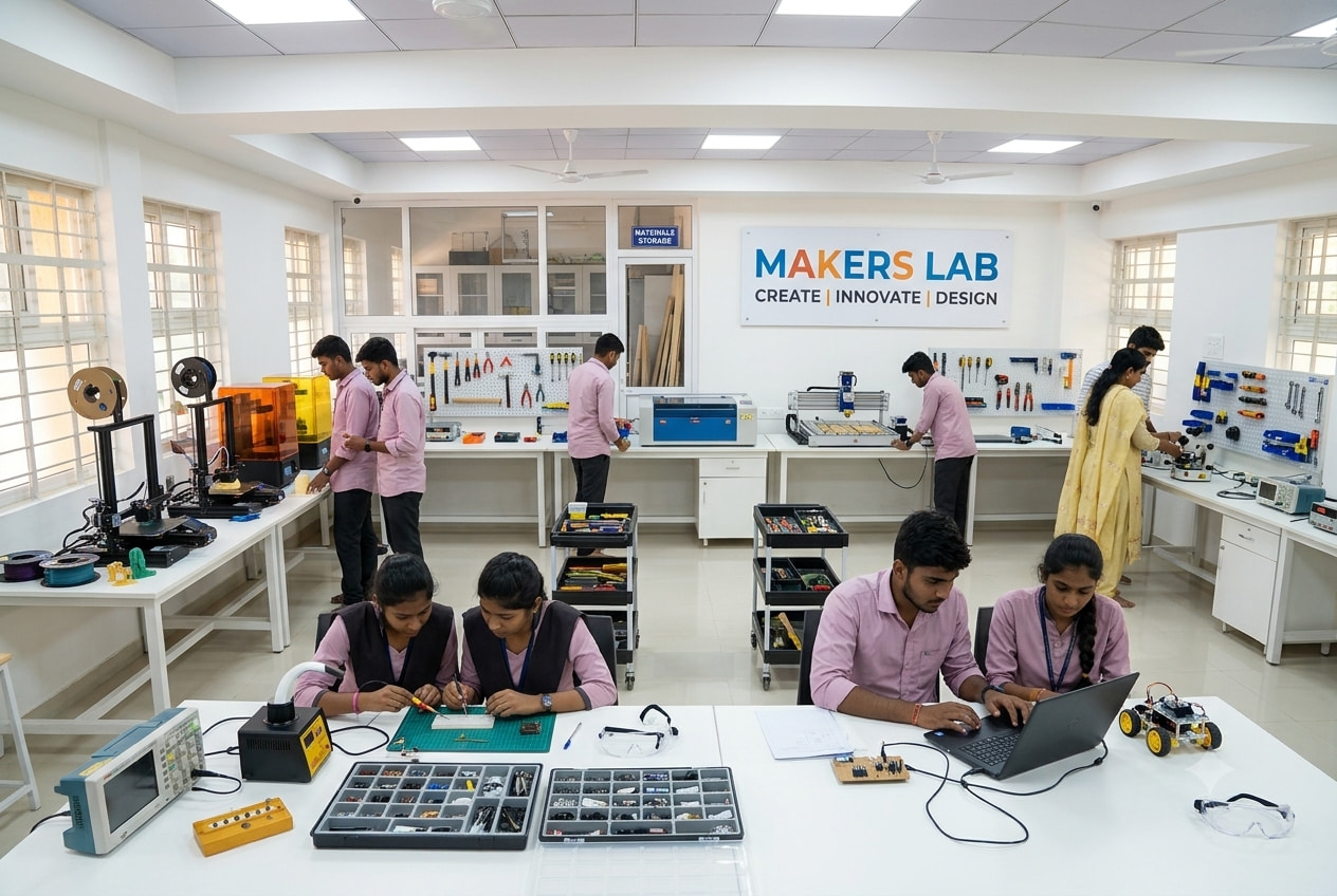 Knowx makers lab at a polytechnic college