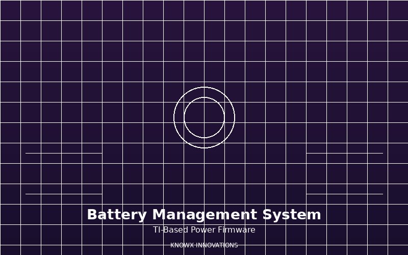 TI-based battery management system firmware development by Knowx Innovations Bangalore