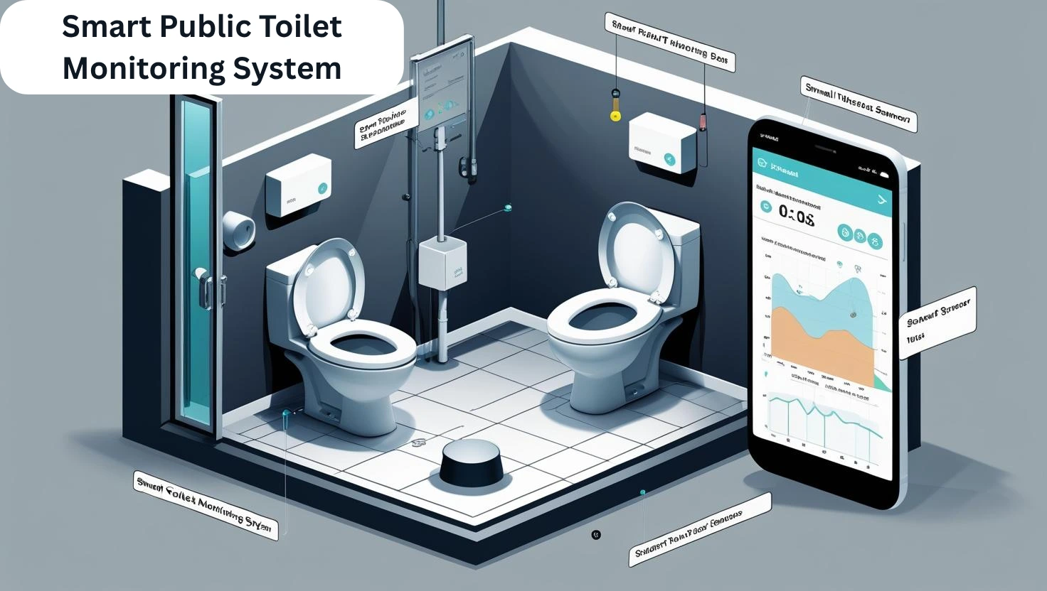 Smart public toilet monitoring IoT project Bangalore