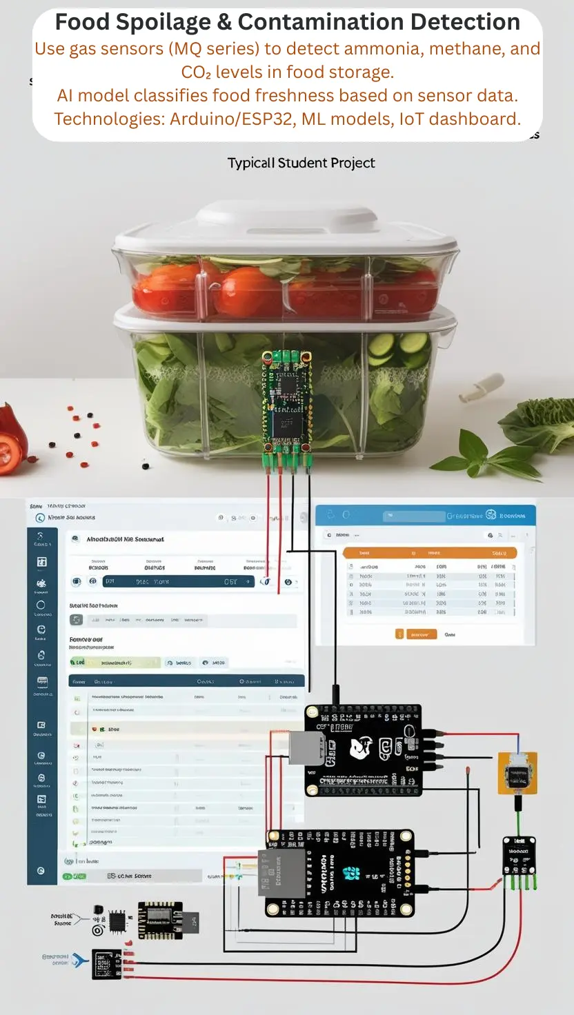 Food spoilage detection Arduino project Bangalore